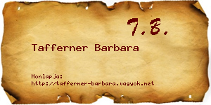 Tafferner Barbara névjegykártya