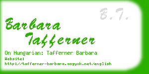 barbara tafferner business card